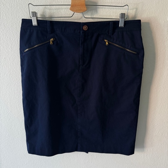 Lauren Ralph Lauren navy blue Stretch
Straight Pencil Skirt size 14 - Picture 1 of 6